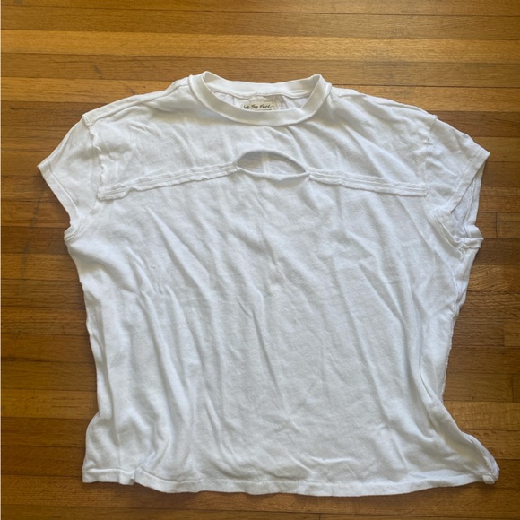 Free People White Cutout Tee - Picture 2 of 4